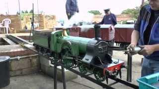 Stirling Single at Summerfields Miniature Railway August 2014