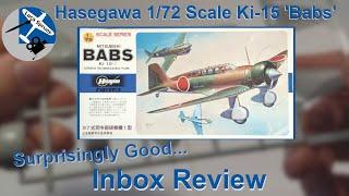 Surprisingly Good Vintage Kit? Hasegawa 1/72 Scale Mitsubishi Ki-15 Babs Inbox Review