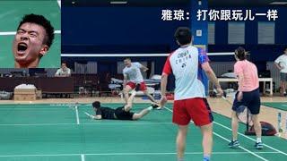 Zheng Siwei plays Men's Doubles VS Huang Yaqiong!