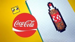 Рисуем по клеточкам-КОКА-КОЛА (COCA-COLA)PIXEL ART