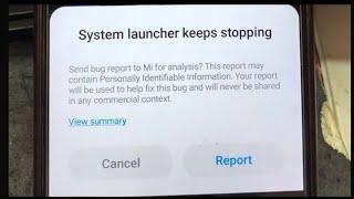 system launcher keeps stopping redmi