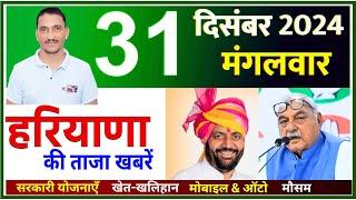 31 December 2024 Haryana News || हरियाणा की ताजा खबरें || Haryana Live News || CWB Hindi News