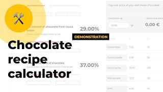 How to create a chocolate recipe and calculate the cost | Chocology