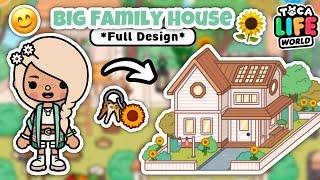 BIG FAMILY HOME!  || AESTHETIC FAMILY OF 6! ️ || FULL DESIGN! ||Toca Life World