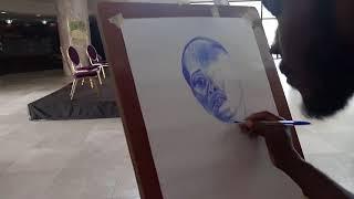 Life drawing by Mustapha Sulyman Bola at Ghana Theater Festival in National Theater Of Ghana