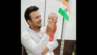 #happyindependenceday #harghartiranga  #loveindia #proudindian #papakipari #6monthsbaby #cute #baby