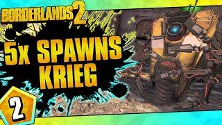 Borderlands 2 | 5x Spawns Krieg Challenge Run | Day #2