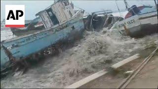 Large waves wreak havoc on coastal communities and fisheries in Peru