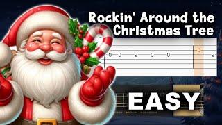 Rockin' Around the Christmas Tree - EASY Guitar tutorial (TAB)