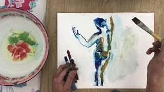 How to use water soluble crayons on Yupo paper