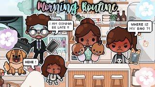 Family of 6 *MORNING ROUTINE* ️ *with voice ️*  Toca Boca Life World Routine 