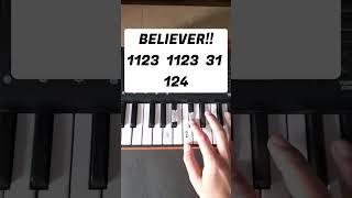 believer (easy piano tutorial)