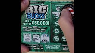 BIG BUCKS LITTLE WINNER PA LOTTERY $2 SCRATCH OFF TICKET #scratch #palottery #lottery #winner #win