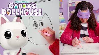 Gabby's BLINDFOLDED Drawing Challenge! | GABBY'S DOLLHOUSE