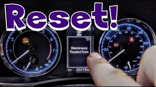 Resetting the Maintenance Required Light on a 2017 Toyota Corolla