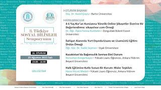 16. Oturum: Din Eğitimi | 3. Türkiye Sosyal Bilimler Sempozyumu