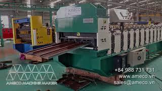 Ameco Clip Lock Roofing Sheet Roll Forming Machine Máy cán tôn Clip Lock 4 sóng