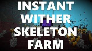 Minecraft Elegance: Instant Wither Skeleton Farm, No Spawn-proofing 135 skulls/hr (Java 1.16+)