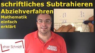 schriftliches Subtrahieren - Abziehverfahren | Mathematik - einfach erklärt  | Lehrerschmidt