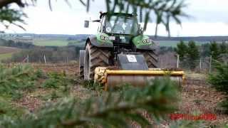 *Holzfäller Extrem* Weihnachtsbaumflächen Fräsen mit Deutz Fahr TTV 7250 & Meri Forstfräse *HD*