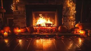 Cozy Fall Ambience Fireplace Burning Cackling Sounds Soothing Calming Relaxing