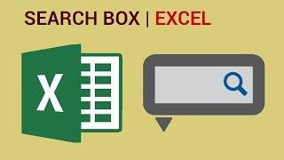 How create a highlighted SEARCH BOX in Excel sheet