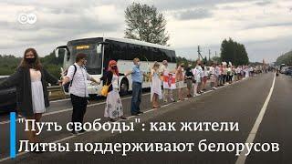 Протесты в Беларуси против Лукашенко поддержали в Литве: десятки тысяч ее жителей выстроились в цепь