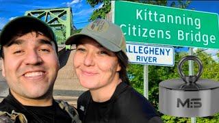 Our First Time Magnet Fishing in Kittanning, Pennsylvania