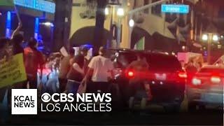 Riverside protester seriously injured after hit-and-run crash