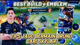 BRUNO TUTORIAL GAMEPLAY PAKAI ITEM TERBARU DARI BRUNO SKYLAR RRQ ⁉️TUTORIAL BRUNO MOBILE LEGENDS