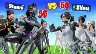 40x TEAM Weiß GEGEN 40x  TEAM Schwarz in Fortnite! (SYou VS. Standart Skill)