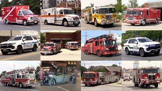 Police Cars Fire Trucks And Ambulances Responding Compilation - July 2024