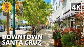 4k Downtown Santa Cruz Walking Tour 2021 |   Binaural Sound