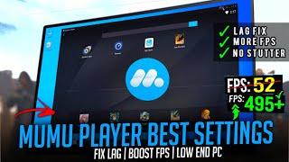 MuMu Player Lag Fix - Best Settings For Low End PC 2024 |