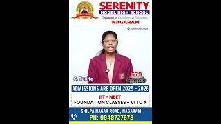 S. Tusita’s Success Story | Achieved 579 Marks with Support from Serenity School