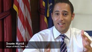 Ithaca Mayor Svante Myrick Congratulates VOCAL-NY Gala Honoree Kassandra Frederique!