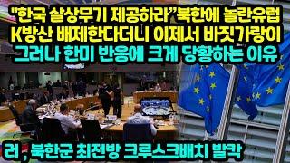 유럽최고위 "한국 이젠 무기제공 결단해야" K방산 배제한다더니 북한군보고 깜짝놀라