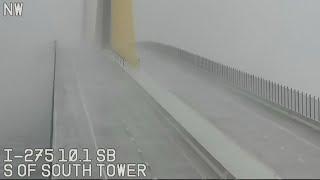 Florida's tallest bridge disappears from view as Hurricane Helene passes through