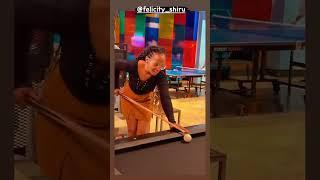 FELICITY SHIRU SHOCKS THEE PLUTO WITH HER POOL GAME #felicityshiru #theeplutoshow #shorts