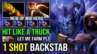 WTF 1 Shot Backstab Invisible Ganker Solo Mid RIKI 100% Full Right Click Hit Like a Truck Dota 2