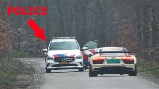 POLICE STOPS AUDI R8 PP | Supercars Arriving at Streetgasm Voorjaarsrit 2023