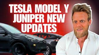 Tesla Model Y Juniper seen with Lightbar and Split Headlights + battery updates