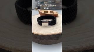 Men's black matte bracelet  with magnetic clasp #handmade #mensfashion #mensbracelet #mens