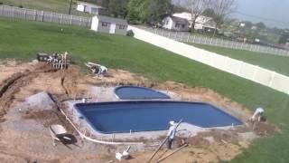 Fiberglass pool installation