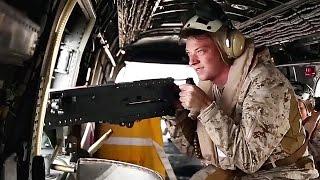 USMC Door Gunners - CH-46E Sea Knight Helicopter