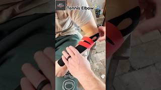 Kinesiology Taping technique for tennis elbow or lateral epicondylitis!   #athlete #pain #tennis