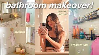 BATHROOM MAKEOVER!  🫧 organizing, decorating, cleaning, self care products, etc! *aesthetic*