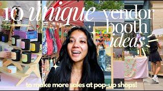 10 unique vendor booth display ideas to MAKE MORE SALES! /pop-up shop ideas, my fave market displays