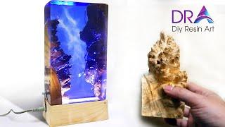 Easy making Epoxy Resin lamp | Diy Resin Art