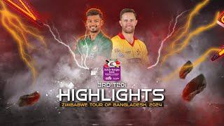 Bangladesh vs Zimbabwe Highlights || 3rd T20i || Zimbabwe tour of Bangladesh 2024